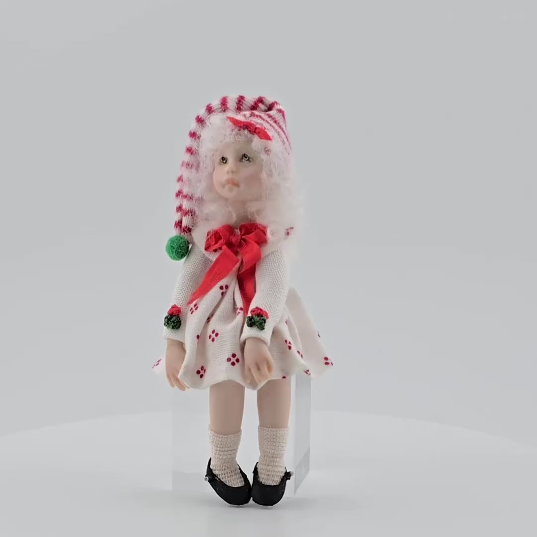 Christmas girl doll by artisan Carol McBride video