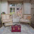 Load and play video in Gallery viewer, Sylvia Rountree Functional Train Case with Toile Lined Interior by The Dolls Cobbler
