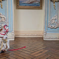 Load and play video in Gallery viewer, Marie-Pierre Gratias Pull Toy Horse Vignette with Teddy Bears, Saddle, Toys & Book

