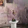 Load image into Gallery viewer, Miniature Dollhouse Jim Pounder Pink Art Deco Bronze Sculpture Lady Figurine
