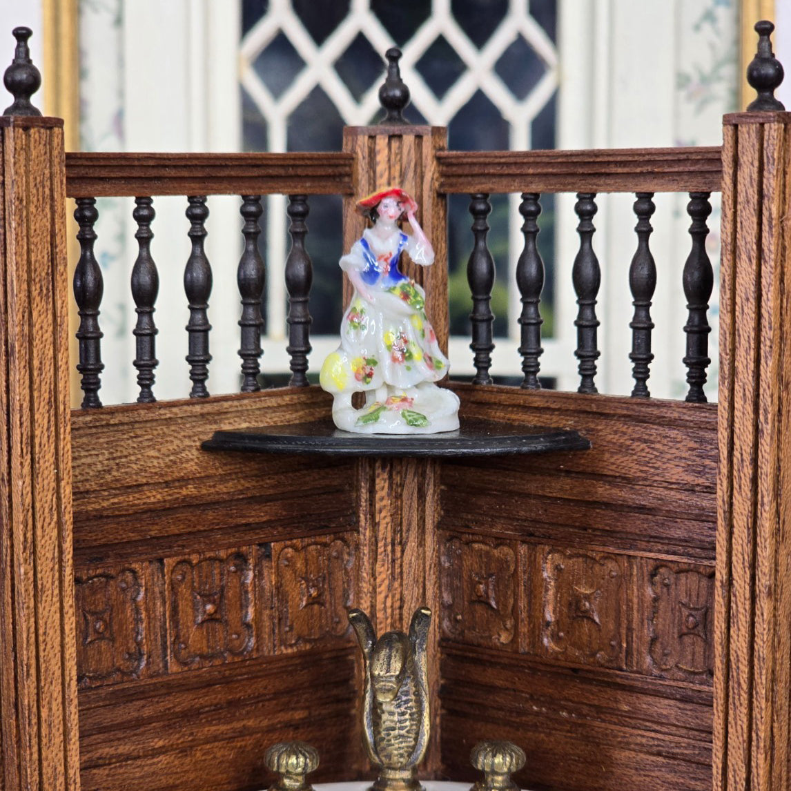 Hand Painted Tricia Street Porcelain Lady Figurine UK Rare Miniature Dollhouse