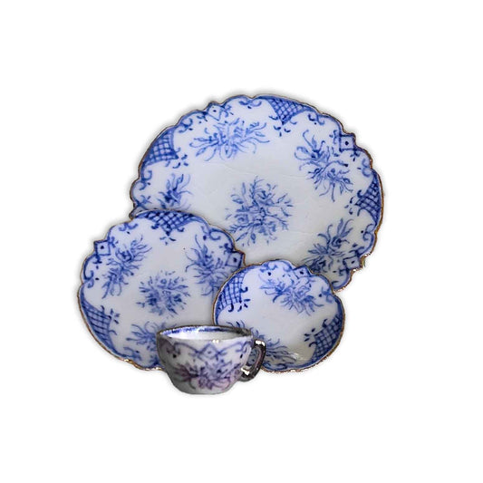 Teresa Welch 2016 Gilt 4-Piece Cobalt Blue Porcelain Place Setting