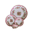Load image into Gallery viewer, Teresa Welch Hand-Painted PINK Rose 4-Piece Porcelain Place Setting 2014
