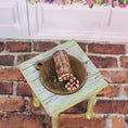 Load image into Gallery viewer, Miniature Dollhouse Rustic European Cherry Jelly Roll Cake On Baker Board Clay
