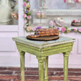 Load image into Gallery viewer, Miniature Dollhouse Rustic European Cherry Jelly Roll Cake On Baker Board Clay
