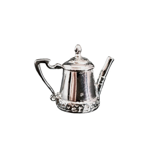 Miniature Dollhouse Eugene Kupjack Victorian Sterling Silver Tea Kettle IGMA
