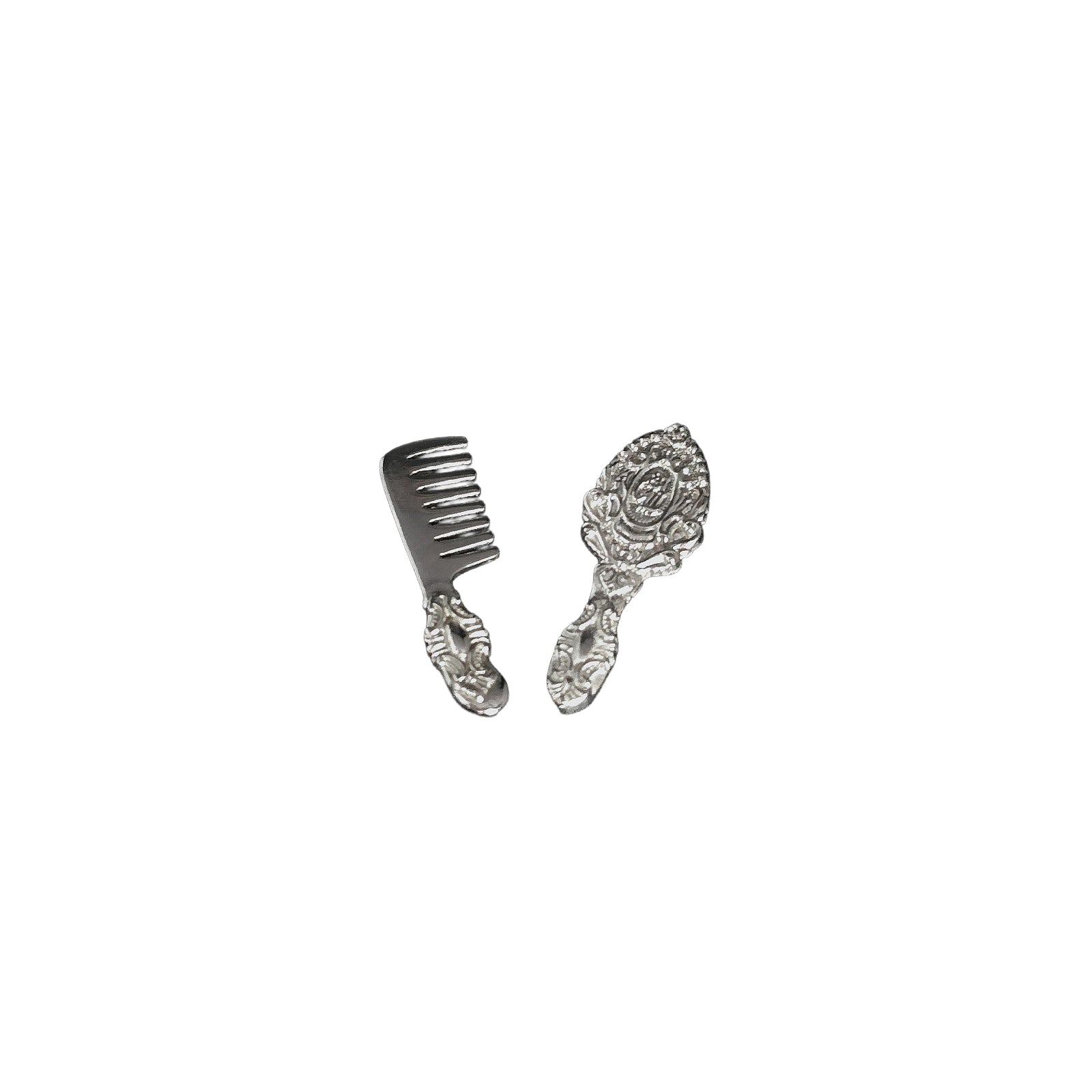 Miniature Dollhouse Dimitri Shevchenko IGMA Sterling Vanity Set Comb & Mirror