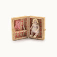Load image into Gallery viewer, Small doll in a decorative box with heart patterns on a white background
