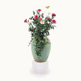 Load image into Gallery viewer, Decorative vase with artificial flowers on a white background by Jeannie Lindquist
