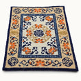 Load image into Gallery viewer, Decorative rug with floral patterns on a white background

