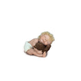 Load image into Gallery viewer, Sleeping Infant Baby Boy Dollhouse Doll With His Teddy Bear OOAK Artisan Signed
