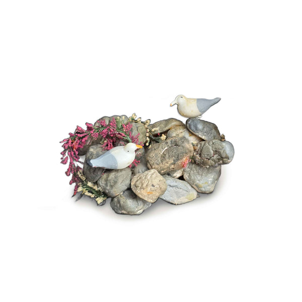 Coastal Rocky Shoreline Vignette with Seagulls Diorama