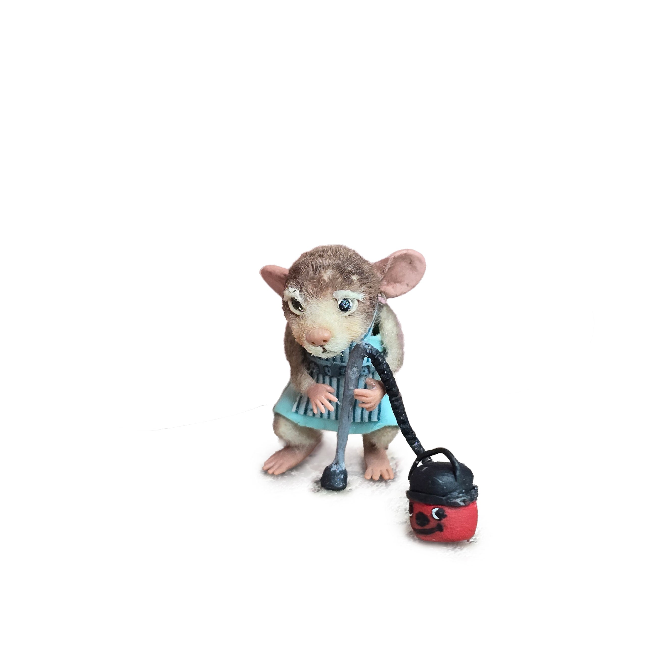Aleah Klay Housekeeping Mouse with Vacuum OOAK 2012