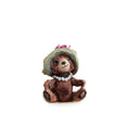 Load image into Gallery viewer, Aleah Klay Rose Hat Sculpted Clay Toy Teddy Bear OOAK 2014
