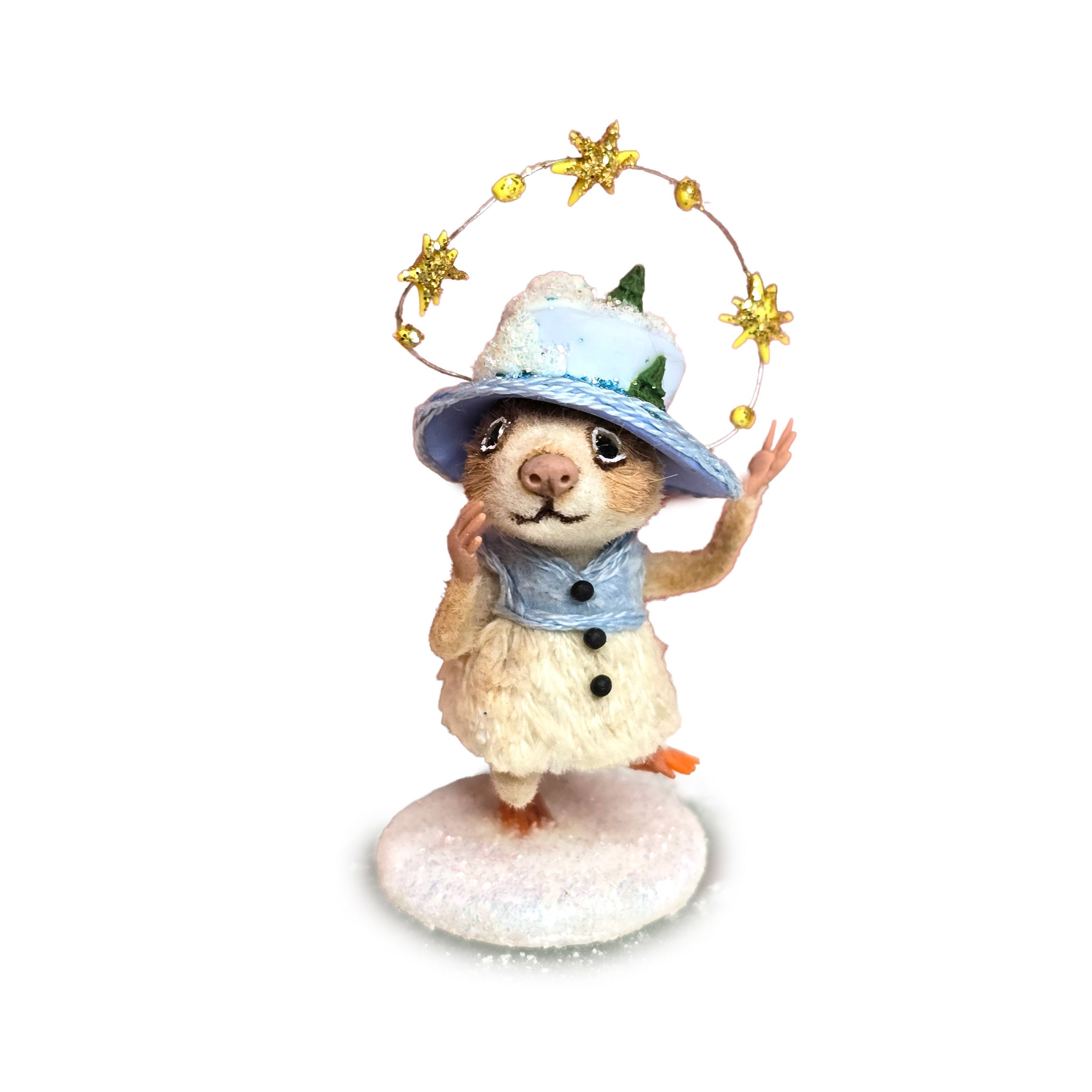 Aleah Klay “Winter Wonderland” Mouse Girl OOAK Miniature c.2013