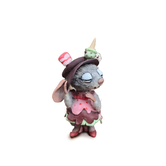 Aleah Klay “Miniature Mouse with Ice Cream & Cake Dress and Hat” OOAK 2014